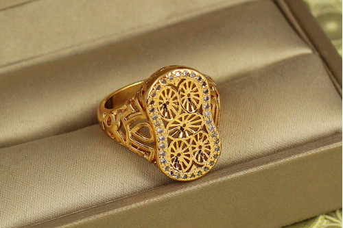 Кільце Xuping Jewelry Мандала світла р 17 золотисте