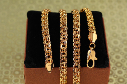 Ланцюг Xuping Jewelry круглий бісмарк 60 см 7 мм золотистий