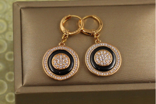 Сережки підвіски Xuping Jewelry відлуння опівночі 3,2 см золотисті