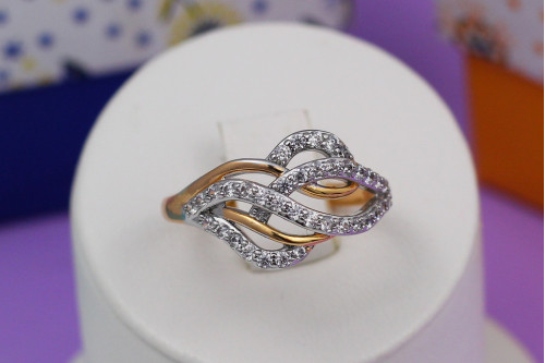 Кільце Xuping Jewelry з родієм загадка р 17 золотисте