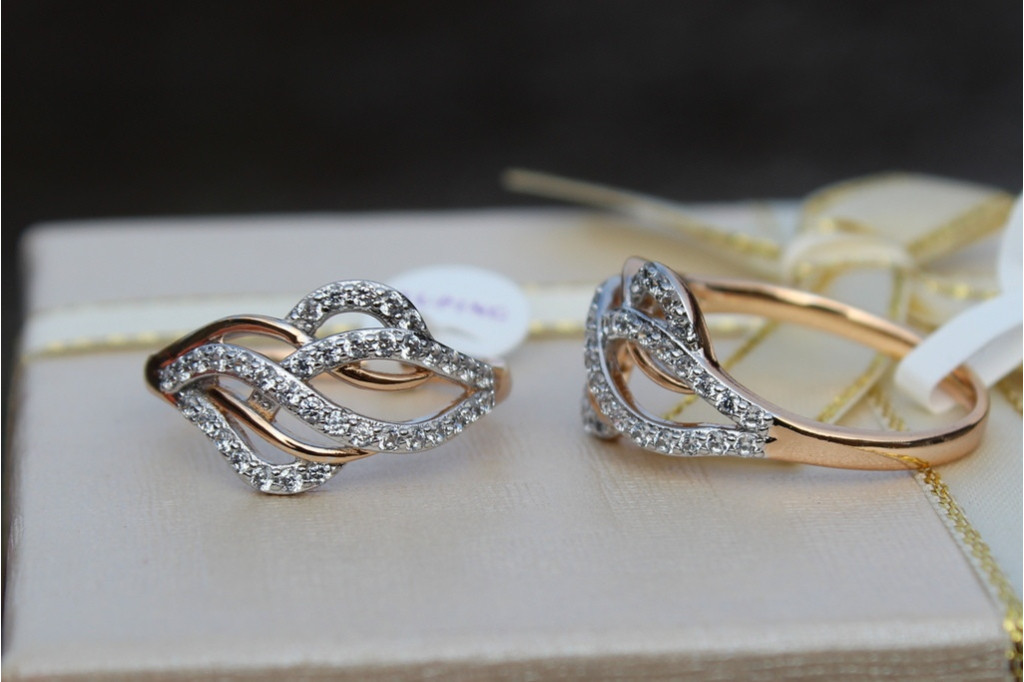 Кільце Xuping Jewelry з родієм загадка р 17 золотисте