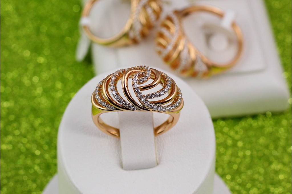 Кільце Xuping Jewelry конус троянда р 18 золотисте
