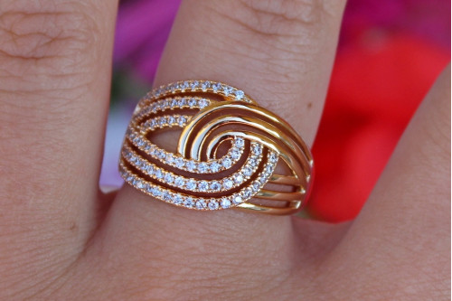 Кільце Xuping Jewelry дружня пара р 17 золотисте