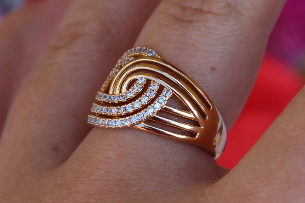 Кільце Xuping Jewelry дружня пара р 17 золотисте