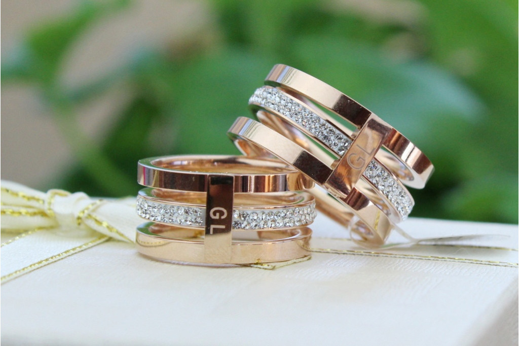 Кільце Xuping Jewelry GL потрійне р 17 золотисте