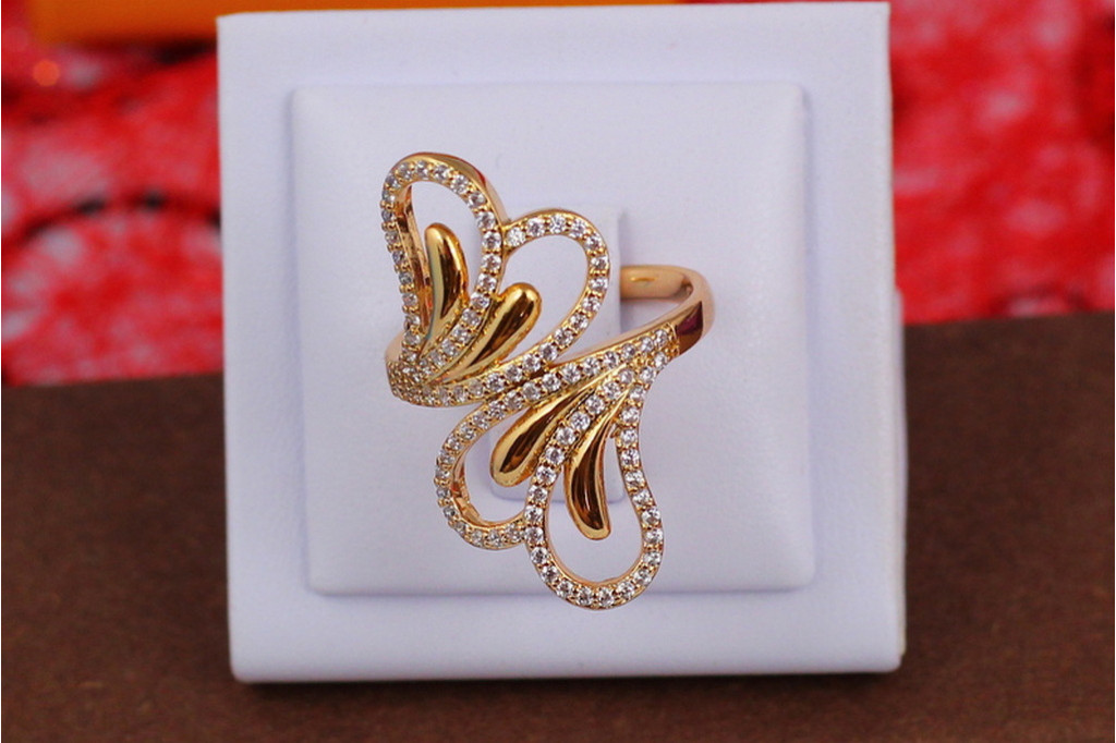 Кільце Xuping Jewelry крила метелика фалангове р 16 золотисте