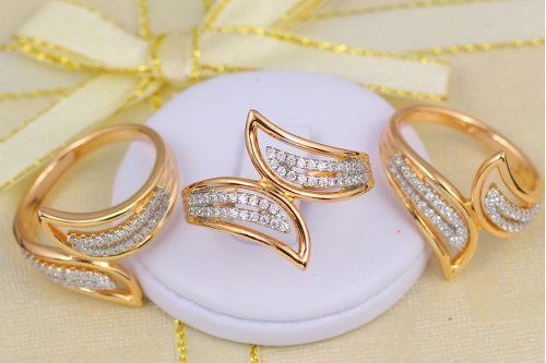 Кільце Xuping Jewelry з родієм крильця р 16 золотисте