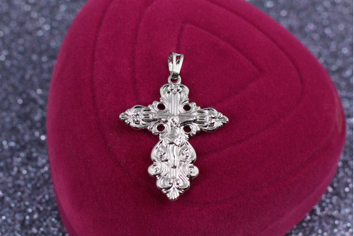 Крестик Xuping Jewelry  каплевидный 3 см серебристый