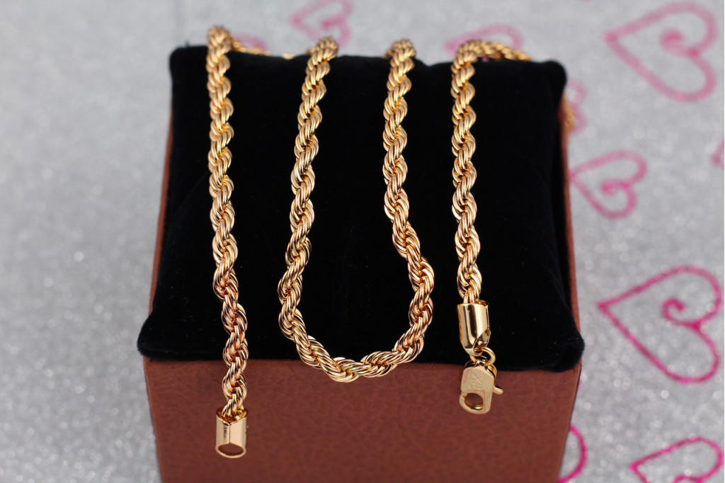 Ланцюг Xuping Jewelry канатик 60 см 4 мм золотистий