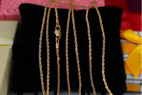 Ланцюг Xuping Jewelry канатик 60 см 1 мм золотистий