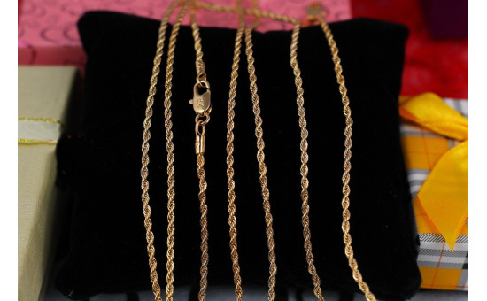 Ланцюг Xuping Jewelry канатик 60 см 1 мм золотистий