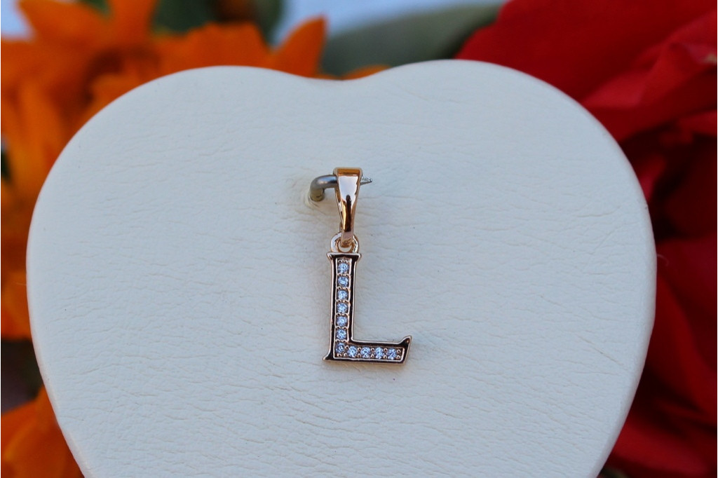 Кулон Xuping Jewelry літера L 1,2 см золотистий