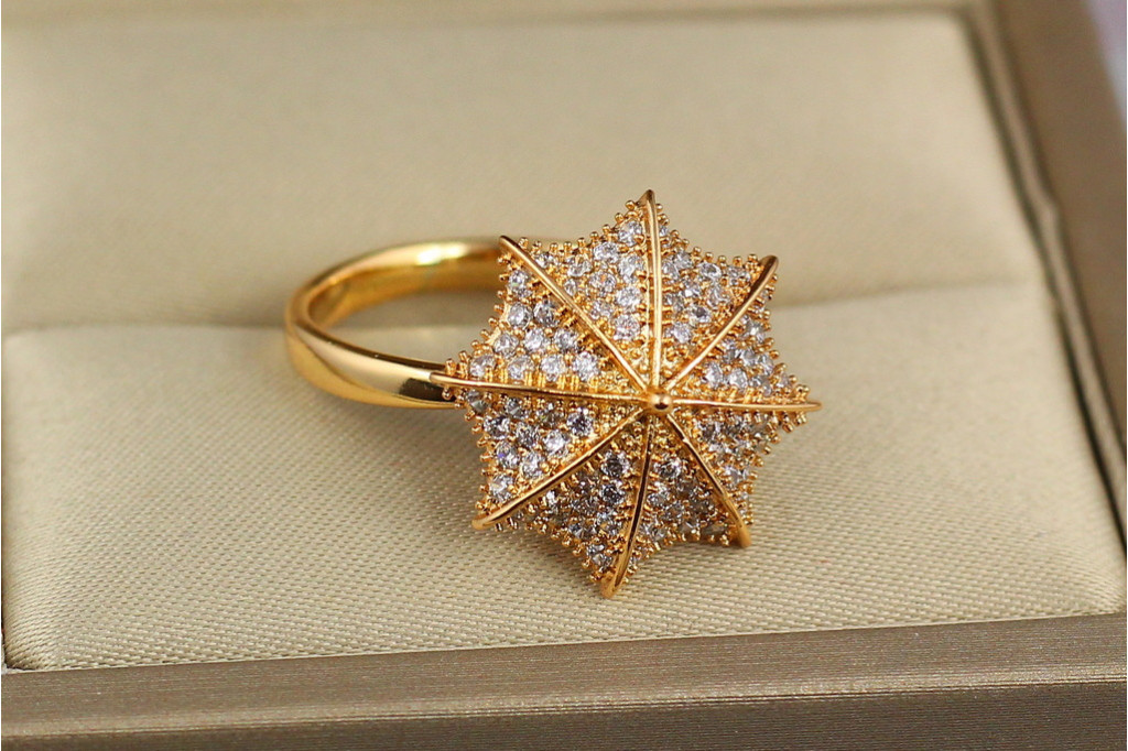 Кільце Xuping Jewelry парасолька обертається 2 см р 17 золотисте