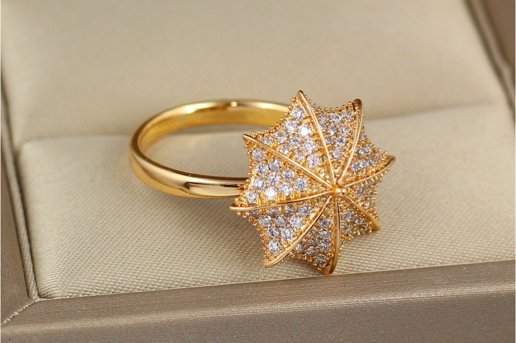 Кільце Xuping Jewelry парасолька обертається 2 см р 17 золотисте