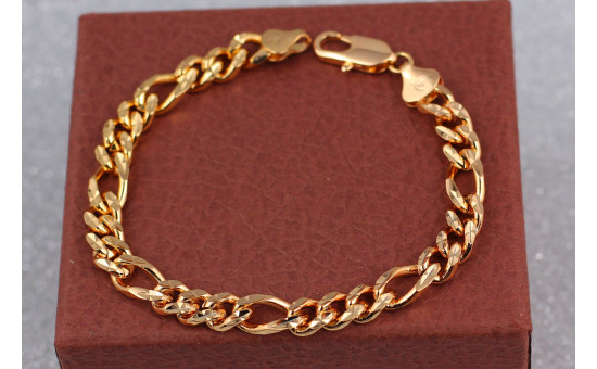 Браслет Xuping Jewelry граненное картье 20 см 7 мм золотистый