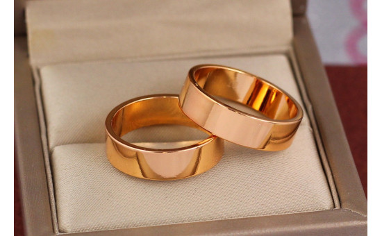 Обручальное кольцо Xuping Jewelry американка 6 мм р 22 золотистое