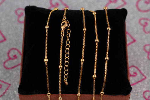 Ланцюг Xuping Jewelry венеціанка з кульками 50 см 3 мм золотистий