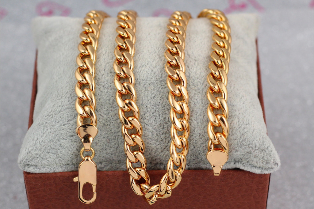 Ланцюг Xuping Jewelry круглий панцир 55 см 7 мм золотистий
