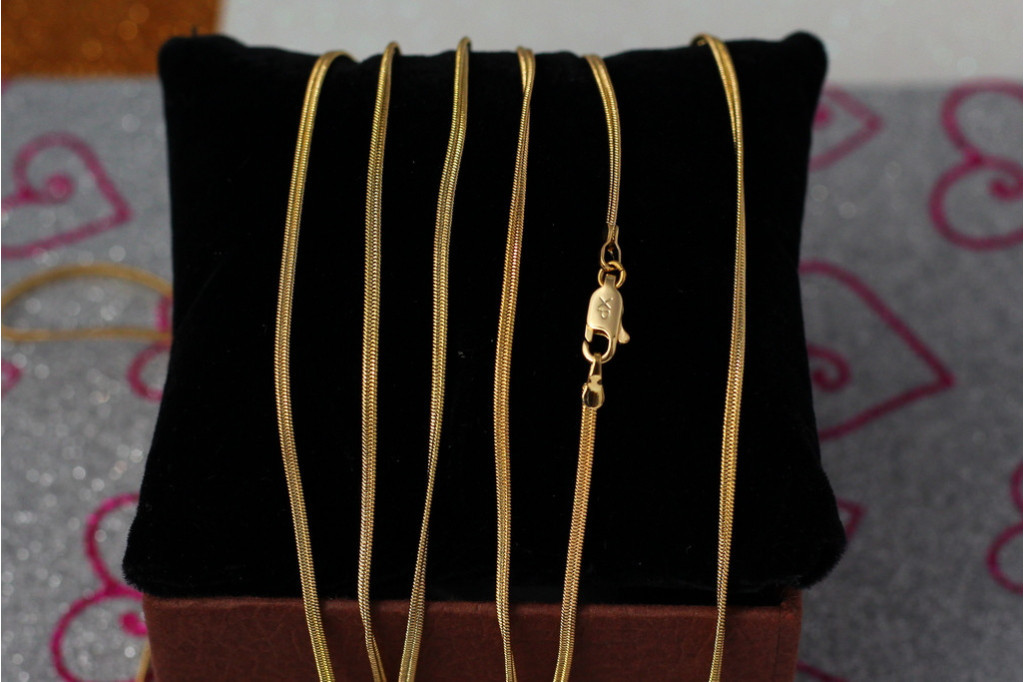 Ланцюг Xuping Jewelry снейк із смужкою посередині 45 см 2 мм золотистий