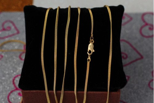 Ланцюг Xuping Jewelry снейк із смужкою посередині 45 см 2 мм золотистий