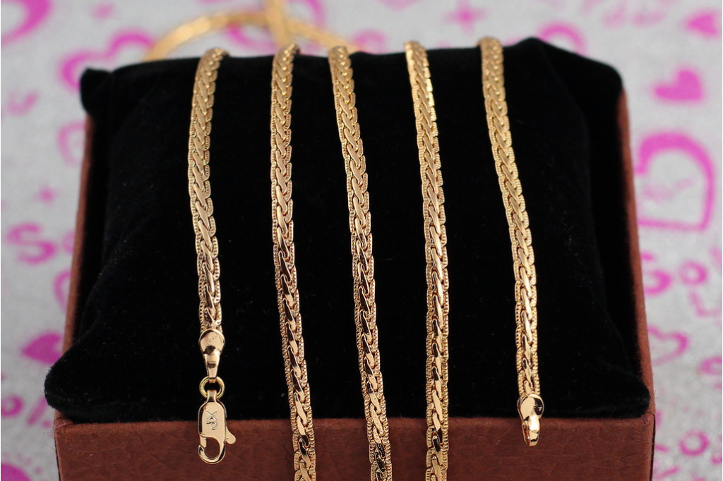 Ланцюг Xuping Jewelry косичка 50 см 3 мм золототистий