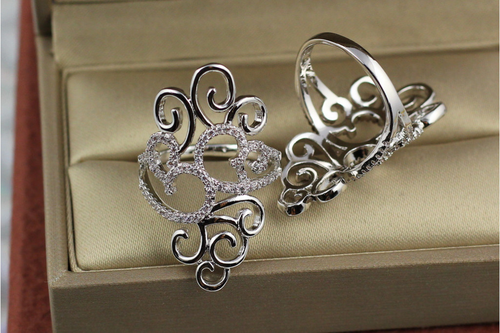 Кільце Xuping Jewelry перстень плетення р 16 срібне