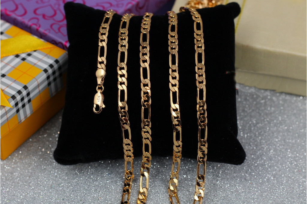 Цепь Xuping Jewelry фигаро  55 см 4 мм золотистая