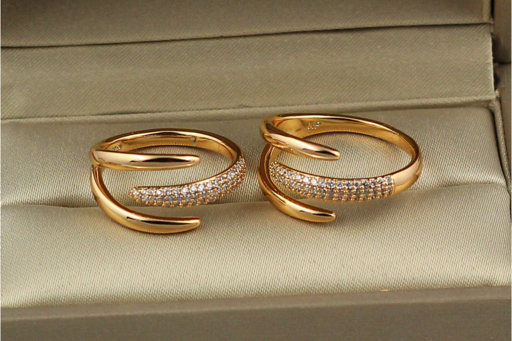 Кільце Xuping Jewelry розсувне зубці р 18 золотисте
