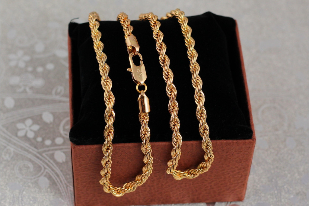 Ланцюг Xuping Jewelry канатик 60 см 5 мм золотистий