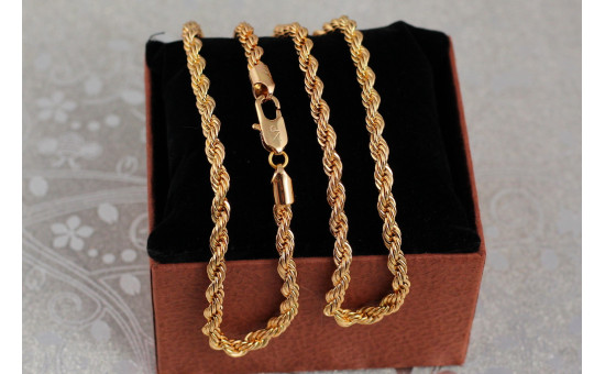Ланцюг Xuping Jewelry канатик 60 см 5 мм золотистий