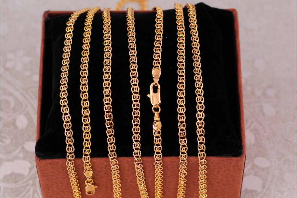 Ланцюг Xuping Jewelry подвійний лав 60 см 3.5 мм золотистий