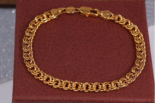 Браслет Xuping Jewelry круглий бісмарк 20 см 6 мм золотистий