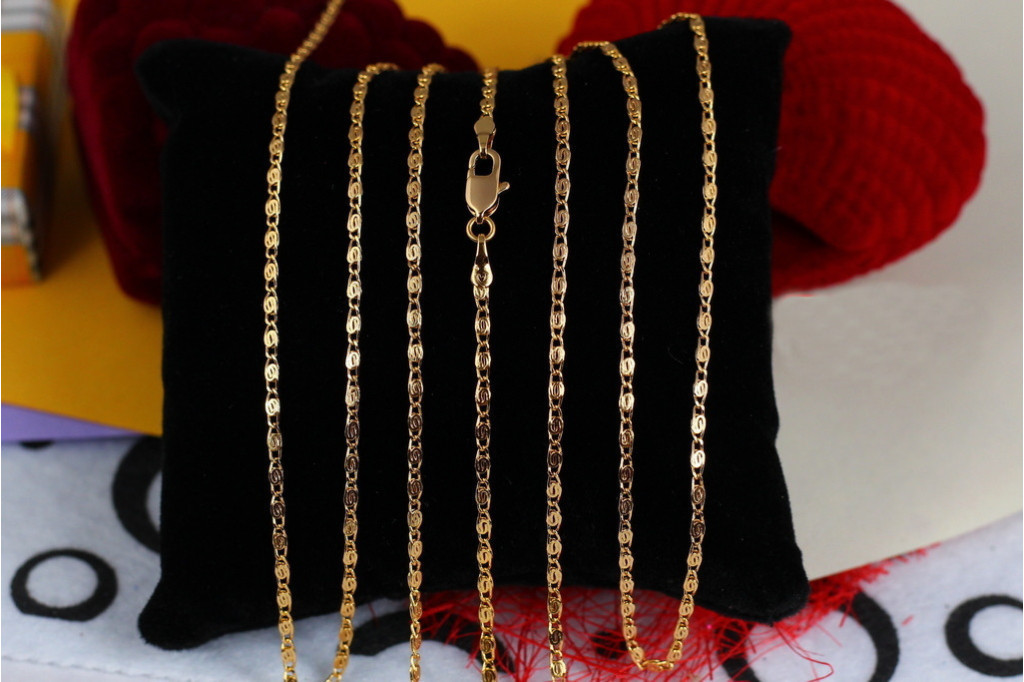 Ланцюг Xuping Jewelry хвилястий равлик 45 см 2 мм золотистий