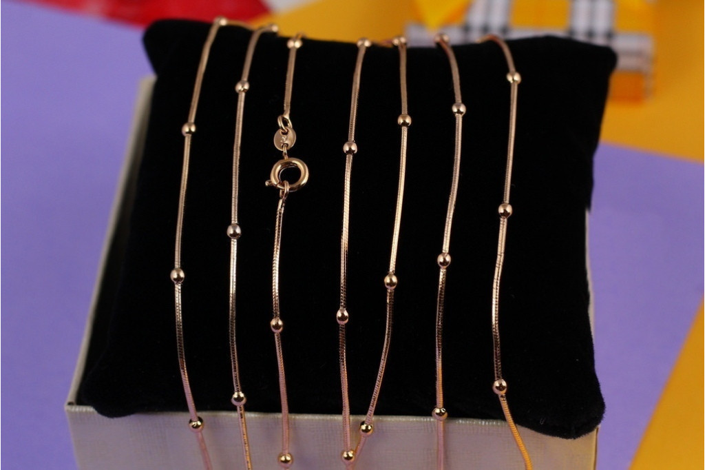 Ланцюг Xuping Jewelry джгут із кульками 50 см 1 мм золотистий