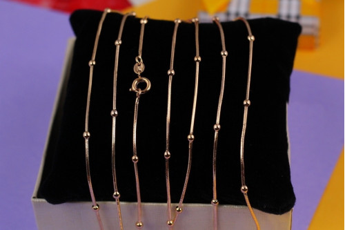 Ланцюг Xuping Jewelry джгут із кульками 50 см 1 мм золотистий