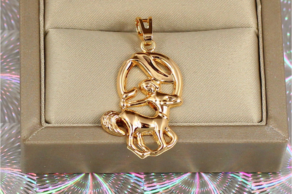 Кулон зодиак Xuping Jewelry стрелец 2.9 см золотистый