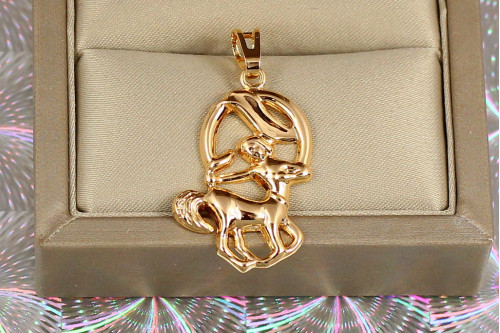 Кулон зодиак Xuping Jewelry стрелец 2.9 см золотистый