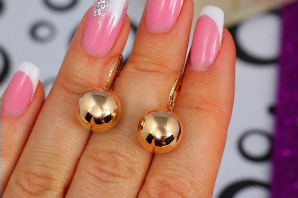 Серьги Xuping Jewelry шарики 10 мм 1.9 см золотистые
