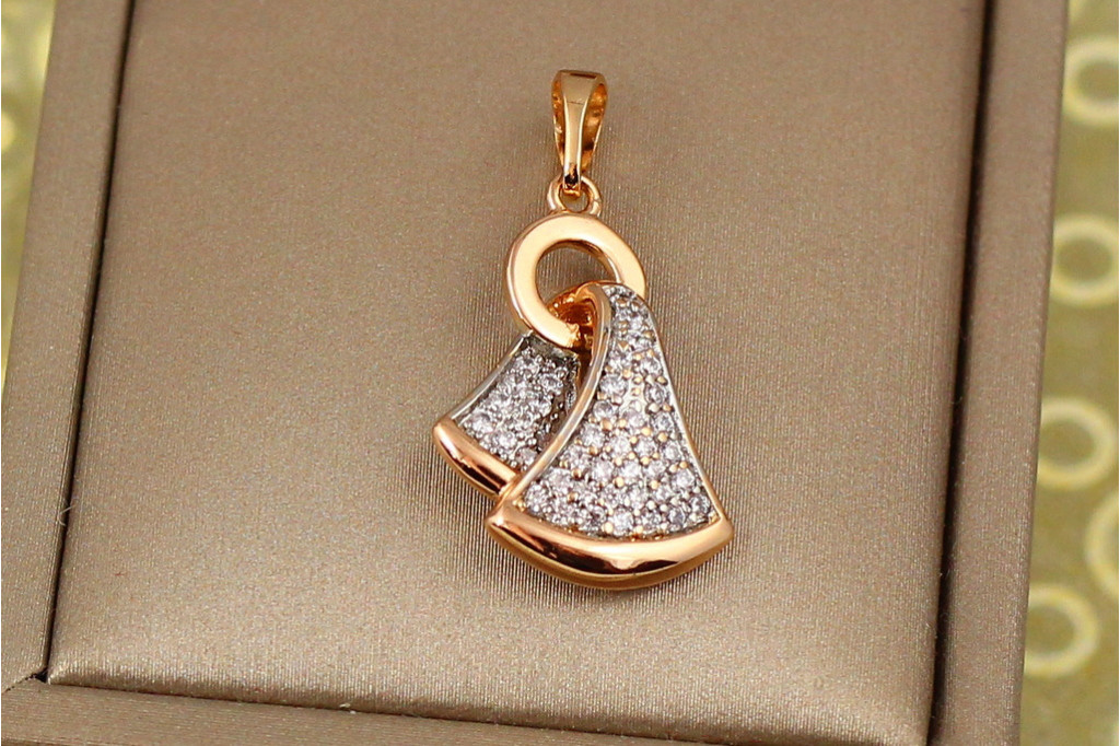 Кулон Xuping Jewelry косыночка с родием 2.2 см золотистый