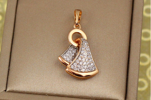 Кулон Xuping Jewelry косыночка с родием 2.2 см золотистый
