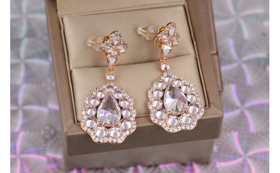 Сережки гвоздики Xuping Jewelry Версаль 4.5 см золотисті