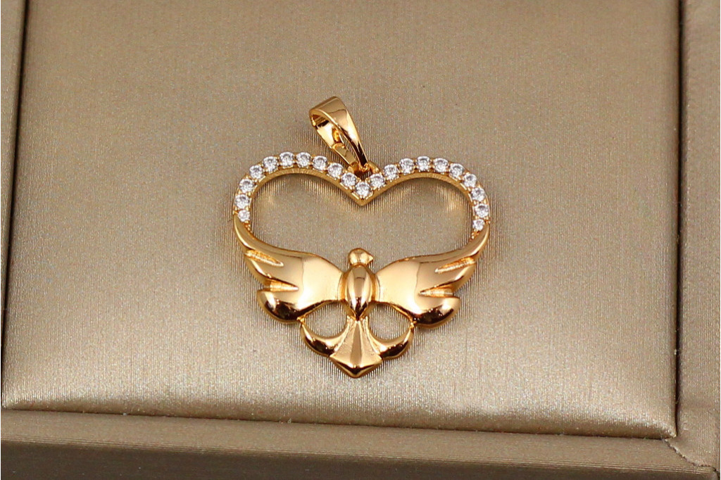 Кулон Xuping Jewelry голубь мира 2 см золотистый