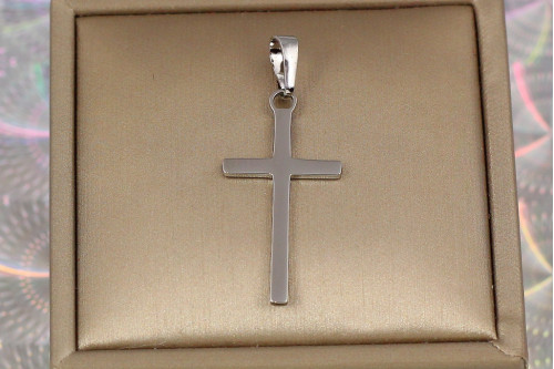 Хрестик Xuping Jewelry гладкий 3.3 см сріблястий