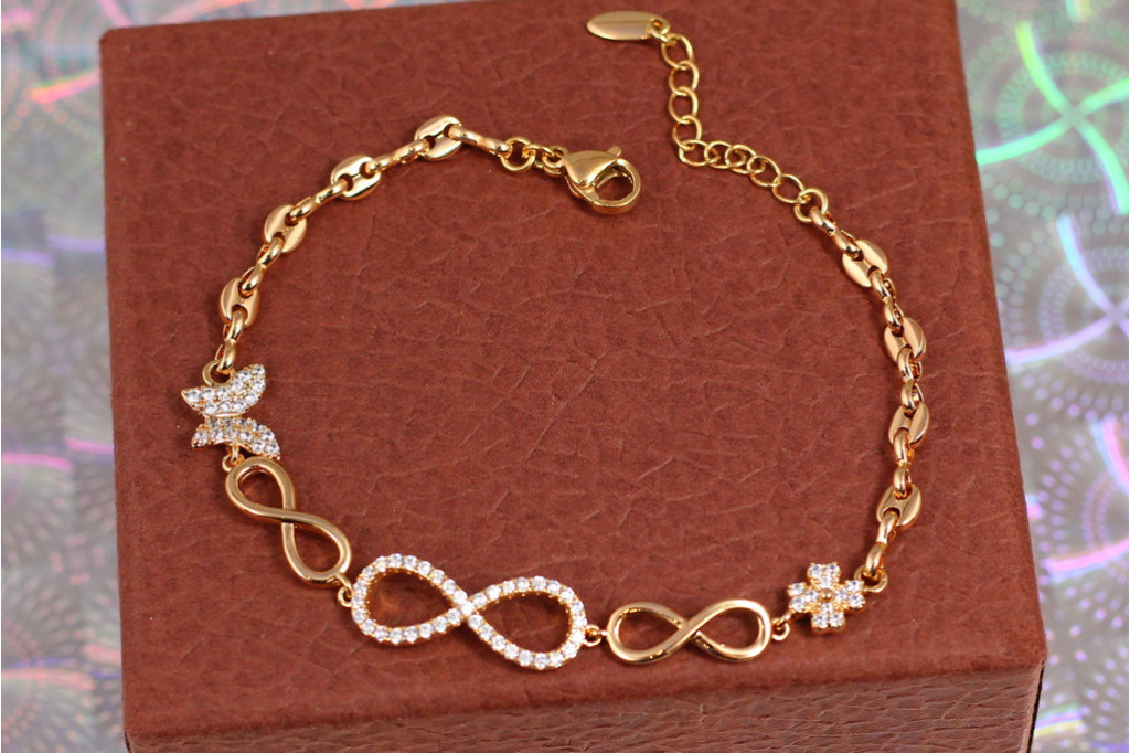 Браслет Xuping Jewelry пірует 17 см 8 мм золотистий