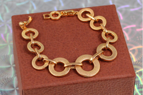 Браслет Xuping Jewelry диски 17 см 1.9 см золотистий