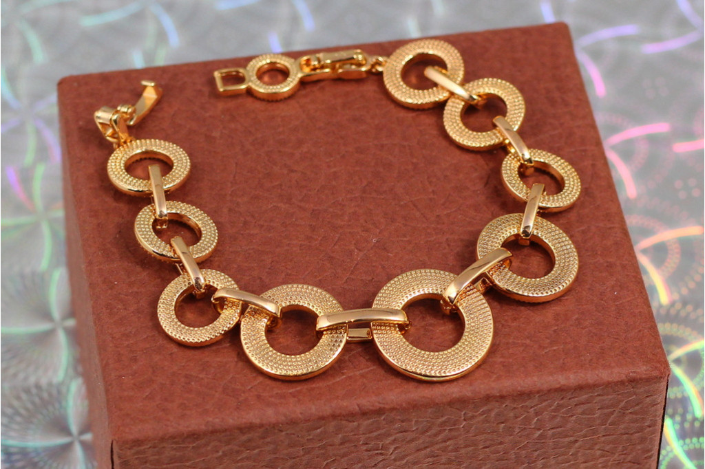 Браслет Xuping Jewelry диски 19 см 1.9 см золотистий
