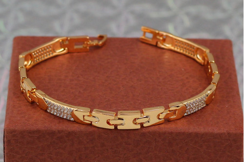 Браслет Xuping Jewelry трек 20 см 6 мм золотистый