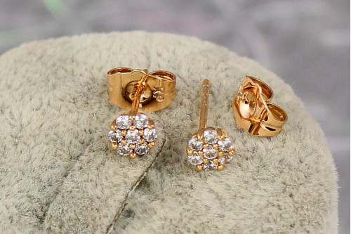 Сережки гвоздики Xuping Jewelry квіточка 5 мм золотисті