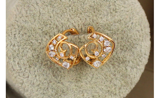 Сережки Xuping Jewelry загадка 1.4 см золотисті