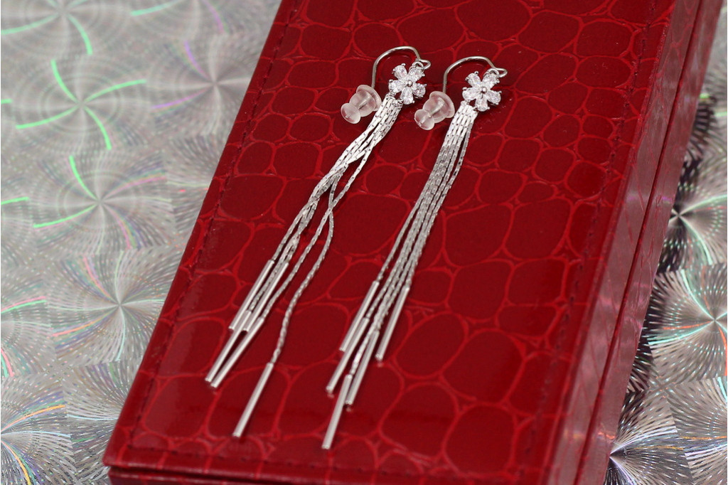 Сережки підвіски Xuping Jewelry срібний дзвін 9 см сріблясті